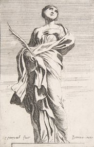 站立的女性形象，约1739-40，约1739-40。 作者 皮埃尔·伊格纳斯·帕罗塞尔