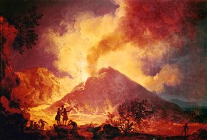 维苏威火山爆发，意大利......（布面油画）