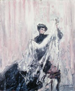 黑衣女子，约1900年（布面油画）