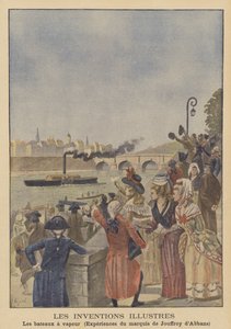 由Marquis de Jouffroy dAbbans发明的蒸汽船