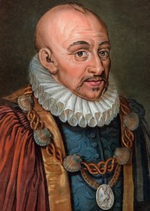 Michel Eyquem de Montaigne 1533-1592 - 雕刻 - 19世纪 - Michel Eyquem de Montaigne（1533-1592）的肖像"，法国人文主义哲学家。皮埃尔-米歇尔-阿里克斯的版画