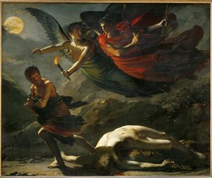 正义和神圣的复仇追求犯罪... 作者 皮埃尔·保罗 (Pierre Paul Prud'hon)