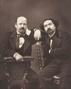 埃米尔-埃尔克曼（Émile Erckmann）法国作家，1822-1899年和亚历山大-沙特安（Alexandre Chatrian）法国作家，1826-1890年，约1876年。