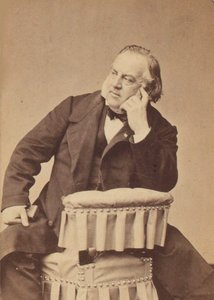 作曲家 Louis Clapisson (1808-1866) 的肖像，由 Petit, Pierre Lanith (1831-1909) 绘制。 白蛋白照片。 私人收藏 作者 Pierre Petit