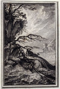 La fiancee du roi de Garbe - in "Tales et nouvelles en vers" by Jean La Fontaine.1776.插图：P.P. Choffard。 作者 皮埃尔·菲利普·肖法尔
