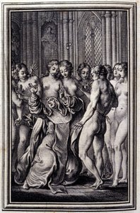 Le Glouches--载于让-拉封丹的 "诗篇故事和短篇小说"。1776.插图：P.P. Choffard。