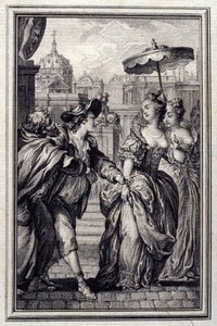 Les Oies du Pere Philippe - 在让-拉封丹的 "Tales et nouvelles en vers "中。1776.插图：P.P. Choffard。 作者 皮埃尔·菲利普·肖法尔