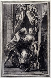 Les quiproquos--载于让-拉封丹的 "Tales et nouvelles en vers"。1776.插图：P.P. Choffard。