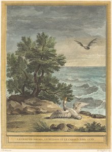 蝙蝠、灌木和鸭子的故事 作者 让·巴蒂斯特·乌德里 (Jean Baptiste Oudry) 之后的皮埃尔·菲利普·乔法德