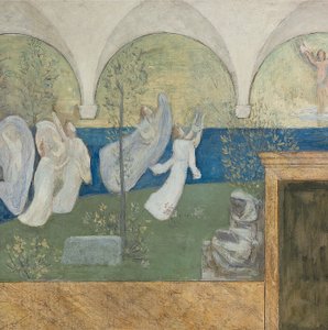 天才，光之使者，天才作品，灵感来自灵感缪斯的缪斯女神，1895年 作者 皮埃尔·普维斯·德·沙瓦纳