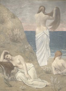 海边的少女，1887年 作者 皮埃尔·普维斯·德·沙瓦纳