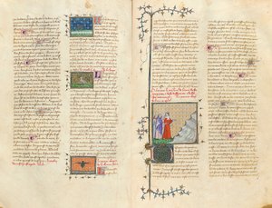 从让Corbechon的法语翻译“物性”，由缪英国人页，c.1390 作者 皮埃尔·雷米耶