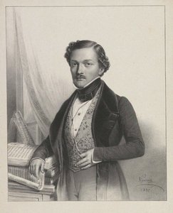歌手肖像Gilbert-Louis Duprez 1806-1896，1837年