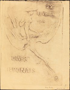 Femme et Cygne, 22 fevrier 1912, Diner Japonaise (女人和鸟，1912年2月22日，日本)