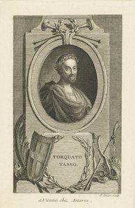Torquato Tasso 1544-1595的肖像，约1770年。 作者 皮埃尔·萨瓦特