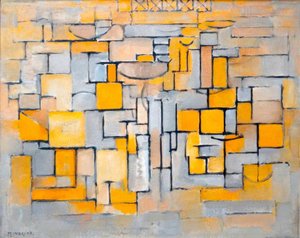 绘画8号（布面油画） 作者 彼得·蒙德里安