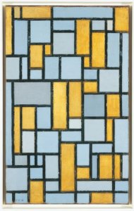 皮特·蒙德里安（Piet Mondrian，1872-1944年），《灰色与奥克雷》的构图，1918年 作者 彼得·蒙德里安