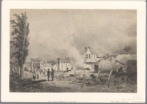 1870 年 5 月 31 日火灾后的博德赫拉芬废墟 作者 皮特·希珀普斯