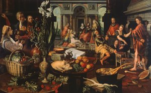 《基督在玛莎和玛丽之家》，彼得·阿特森 (Pieter Aertsen)（1507 或 1508 -1575 年）创作 作者 彼得·埃森（Pieter Aertsen）