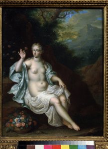 《仙女弗洛拉的肖像》（弗洛拉），彼得·博恩（Borm）（1650-1682）绘画，十七世纪，莫斯科普希金博物馆私人收藏 作者 彼得·博姆