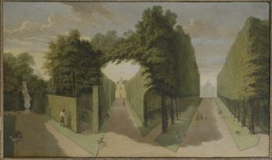 View of the Bagnio and Comed Building alleys, Chiswick Villa (oil on canvas)