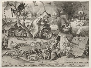 七大罪：愤怒。 作者 彼得·布鲁格（Pieter Bruegel）