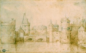 荷兰阿姆斯特丹的古代防御工事景观，1562年 作者 彼得·布鲁格（Pieter Bruegel）
