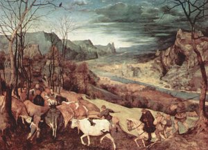 荷兰语：牛群归来





 （秋季） 作者 彼得·布鲁格（Pieter Brueghel）