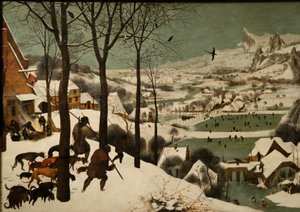 德语：Jäger im Schnee（冬季）月轮，场景：雪中猎人（一月）