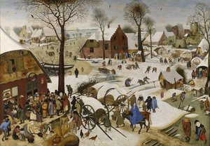 荷兰语：伯利恒的人口普查 伯利恒的人口普查 作者 彼得·布鲁格（Pieter Brueghel）