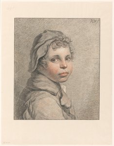 男孩的研究头像 作者 Pieter Christoffel Wonder（艺术家签名）