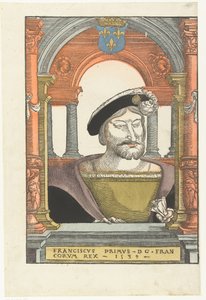 法兰西斯一世肖像1494-1547，法国国王，布列塔尼公爵，普罗旺斯伯爵，1539年 作者 彼得·科克·范·阿尔斯特