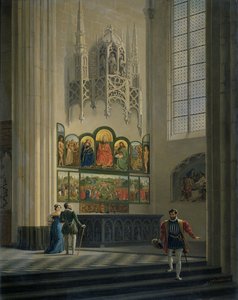 根特圣巴沃大教堂的根特祭坛画，1829年 作者 Pieter Frans De Noter