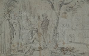 基督医治盲人（正面）；维纳斯与丘比特（背面） 作者 彼得·弗朗斯（Pieter Fransz）。德·格里伯