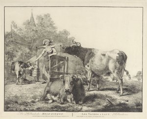奶牛和挤奶女工
荷兰乳牛/ Les vaches â lait hollandaises（标题见实物）