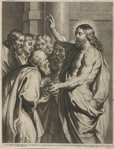 基督将钥匙交给彼得 作者 Pieter I de Jode