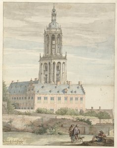 莱嫩选帝侯弗雷德里克五世宫殿和 Sint-Cunerakerk 景观