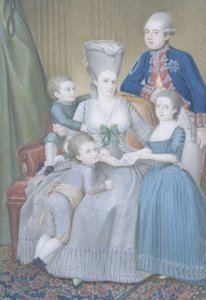 威廉五世（1748-1806），奥兰治-拿骚亲王，与妻子普鲁士的弗雷德里克-索菲亚-威廉敏娜以及他们的孩子弗雷德里克-路易莎-威廉敏娜、威廉-弗雷德里克和威廉-乔治-弗雷德里克 作者 彼得·勒萨奇