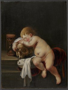 睡在头骨上的男孩 作者 Pieter Moninckx