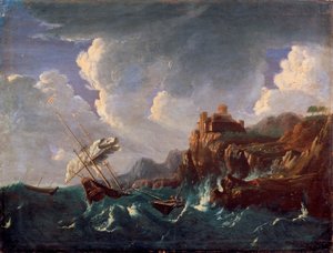暴风雨的海》，17世纪。   作者 小彼得·穆里尔