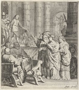 唐扬和康斯坦茨在法庭上 作者 Nicolaes van Ravesteyn (可能)
