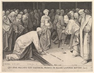 基督和在通奸中被带走的女人》，1579年。