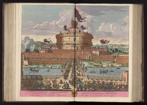 罗马台伯河上的天使城堡
Castellum S. Angeli (nempe Michaëlis) summorum（......）（物体上的标题） 作者 彼得申克（一）