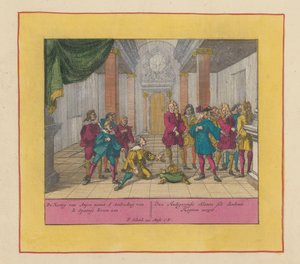 安茹公爵菲利普 (Duke Philip of Anjou) 接受西班牙王位，1700 年 安茹公爵接受西班牙王室的提议（...）（物品上的标题） 战争剧场，查理二世国王的开始。 直到查理三世国王。 现有 IX 作者 荷兰和西弗里斯兰州