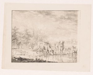 水边的奶牛 作者 Pieter de Goeje（归属于）