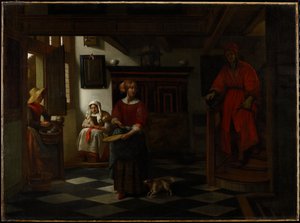 芦笋供应商，1675-80 作者 彼得·霍克（Pieter de Hooch）
