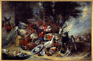 动物和器皿还说雅各布前往美索不达米亚绘画 Pieter Boel (1622-1674)