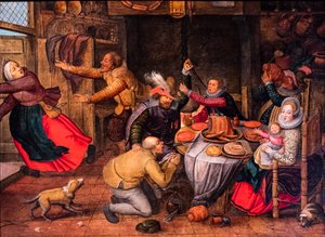 客栈场景，16 世纪末 17 世纪初（木板油画）