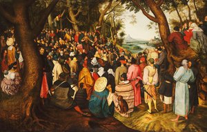 浸信会圣约翰在旷野讲道，约1633-50年 作者 彼得·布鲁格（Pieter Brueghel）