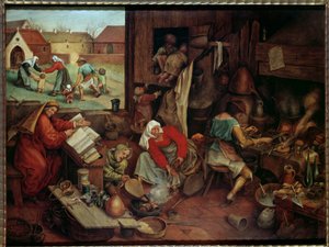年轻彼得的炼金术士画作 Brueghel d